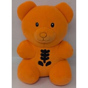 Walmart Halloween‎ Orange Skeleton Gummy Bear Plush Soft Toy 6.5" Stuffed Animal